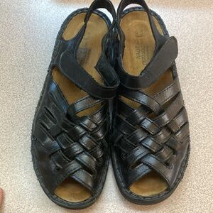 NAOT Black -10-Leather Sandals-